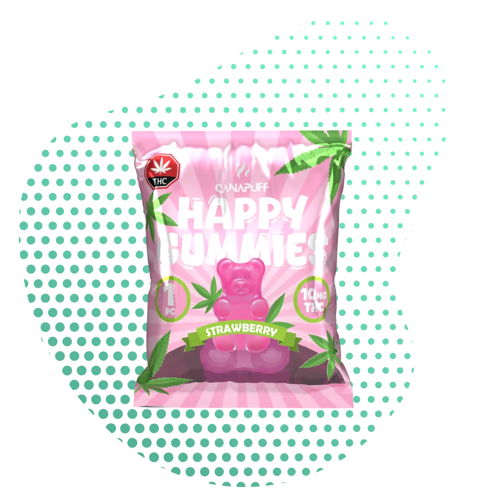 Gomas de THC Morango 1 Unidade