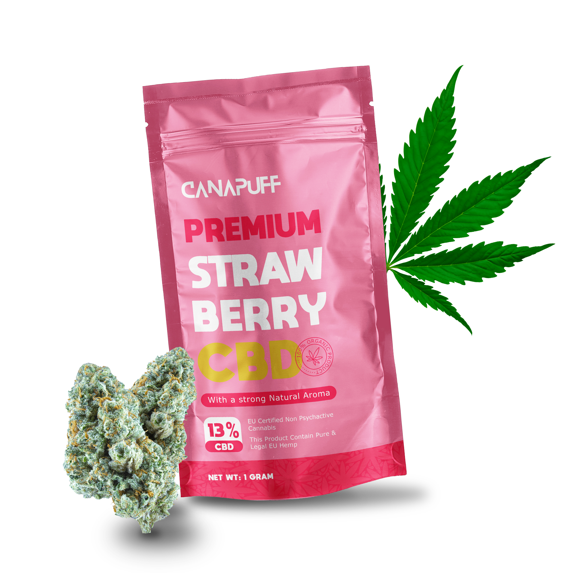 Canapuff - Strawberry 13% - Flores de CBD