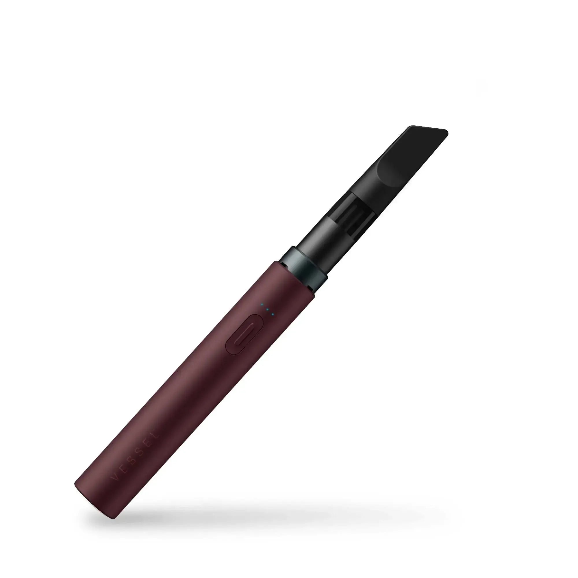 Caneta vaporizadora castanha com bocal preto