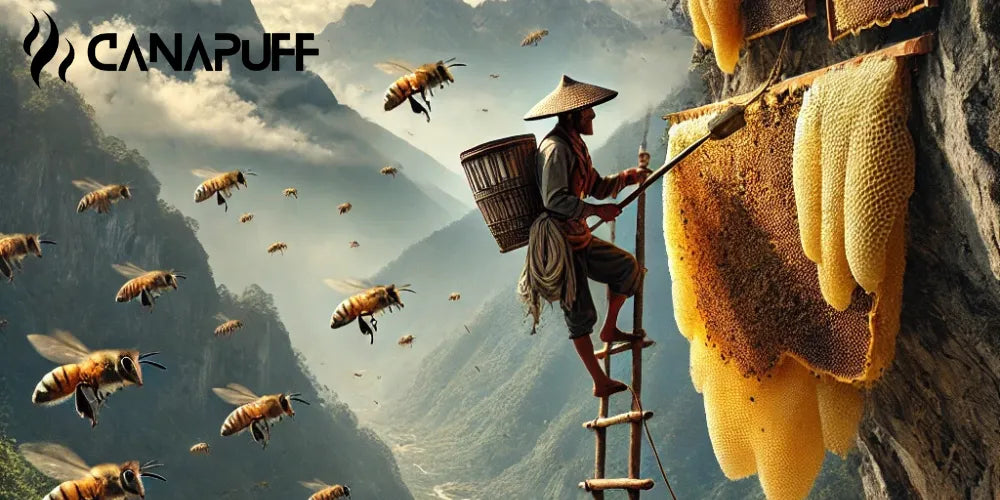 Mel louco, mel do Nepal, efeitos psicadélicos, colheita de mel