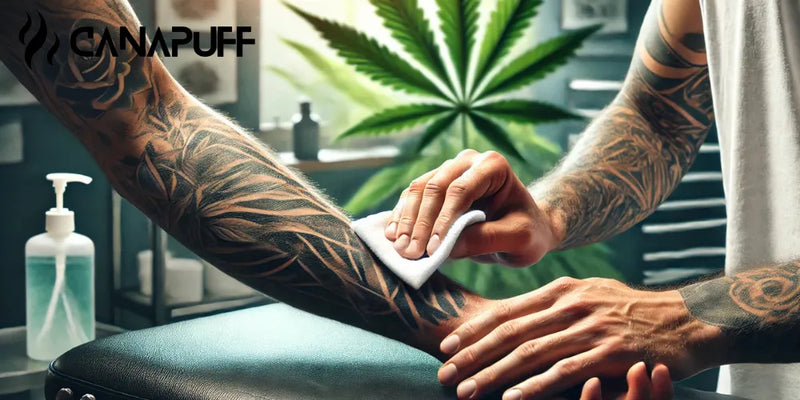 fumar erva depois de fazer uma tatuagem, fumar erva, tatuagem