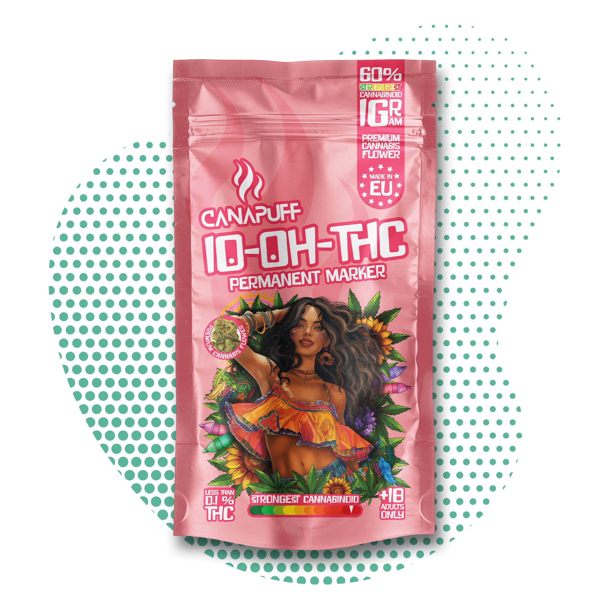 Canapuff - Marcador Permanente 60% - 10-OH-THC Flores