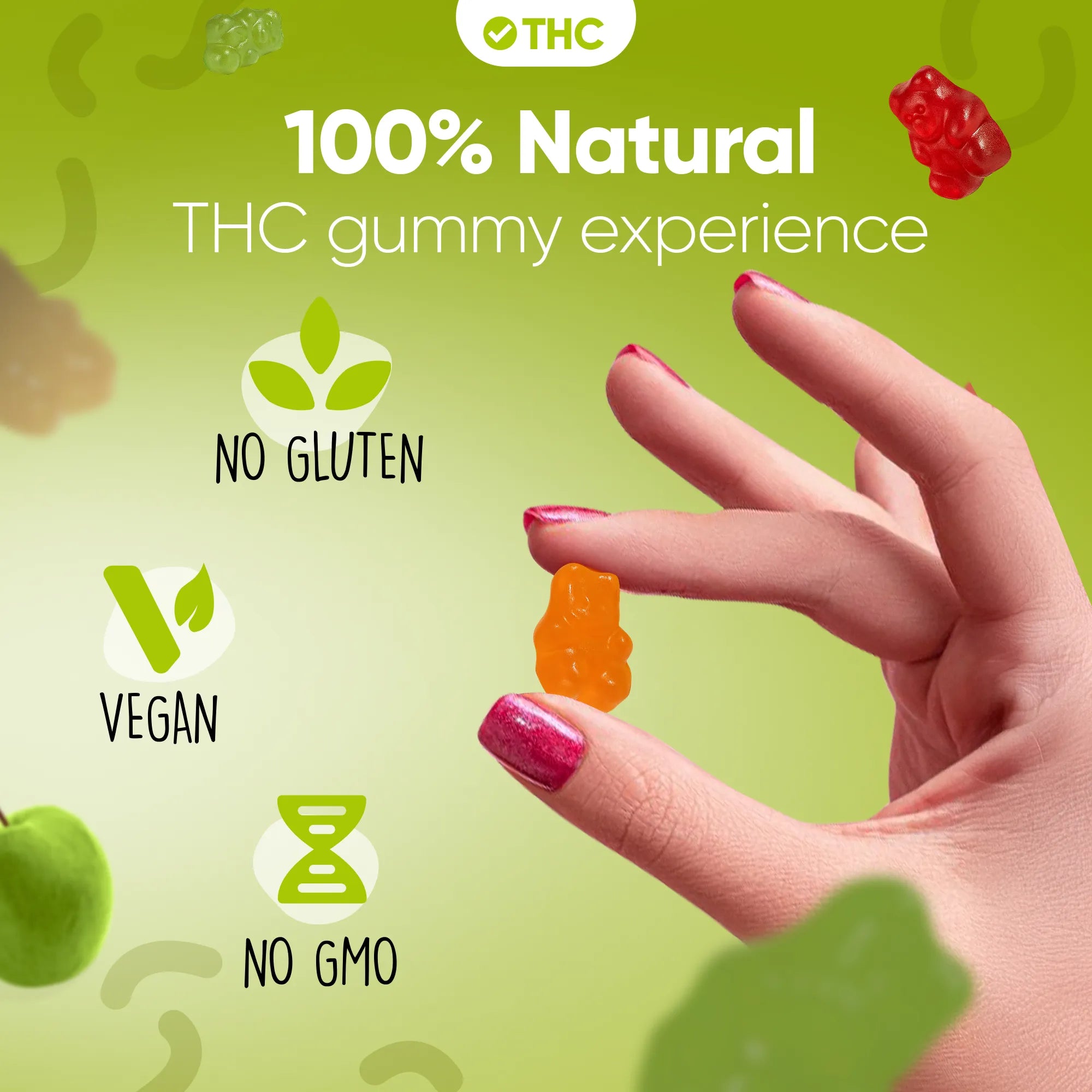 THC Gummies Maçã Verde