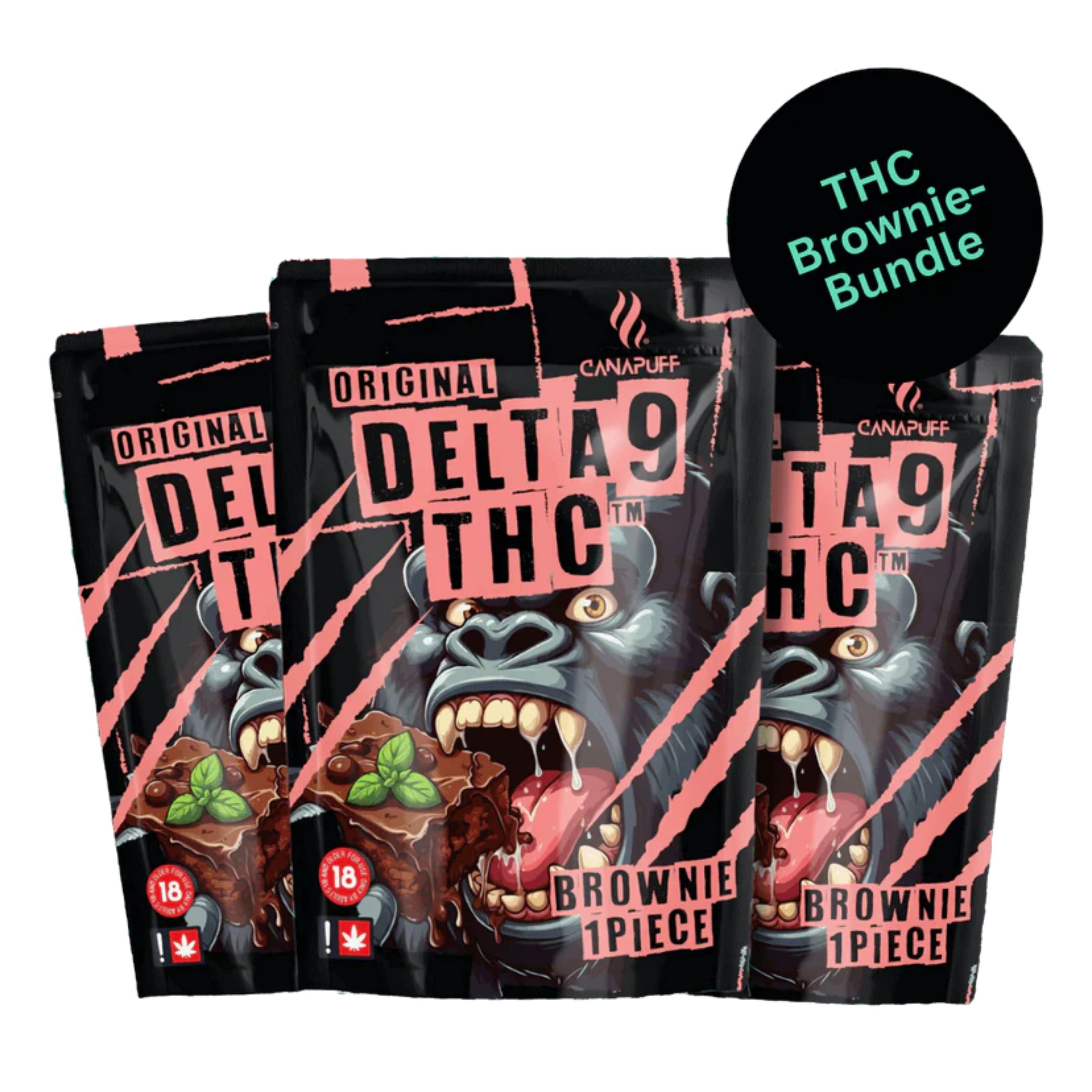 Pacote de brownies com THC
