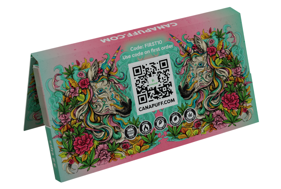 Canapuff Papel de Enrolar - Pack Combo Carbono - Unicorn Piss