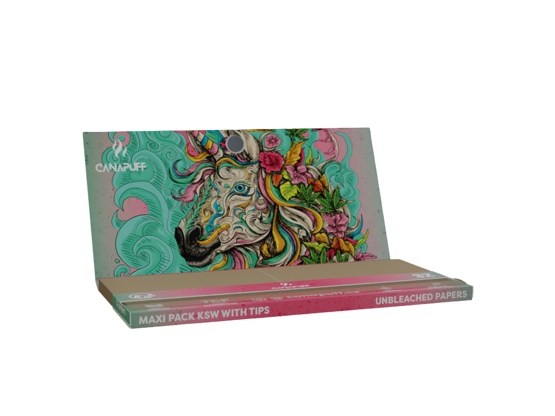 Canapuff Papel de Enrolar - Maxi Pack KSW com Filtros - Unicorn Piss