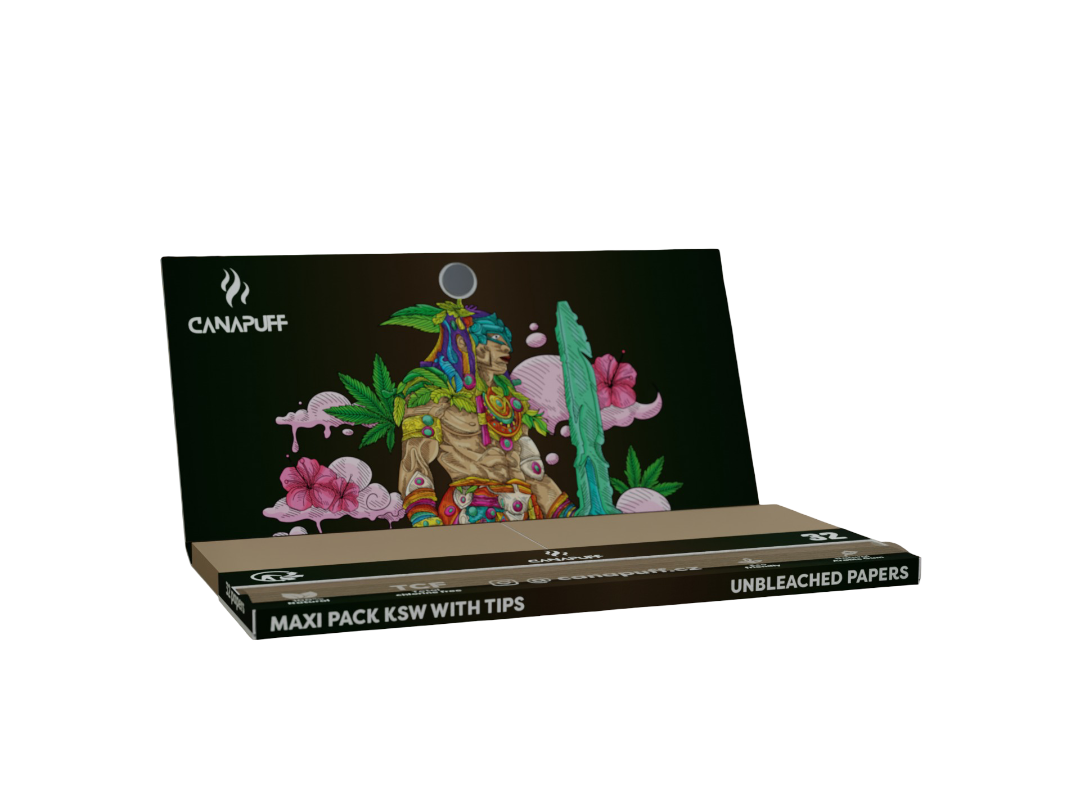 Canapuff Papel de Enrolar - Maxi Pack KSW com Filtros - Green Crack