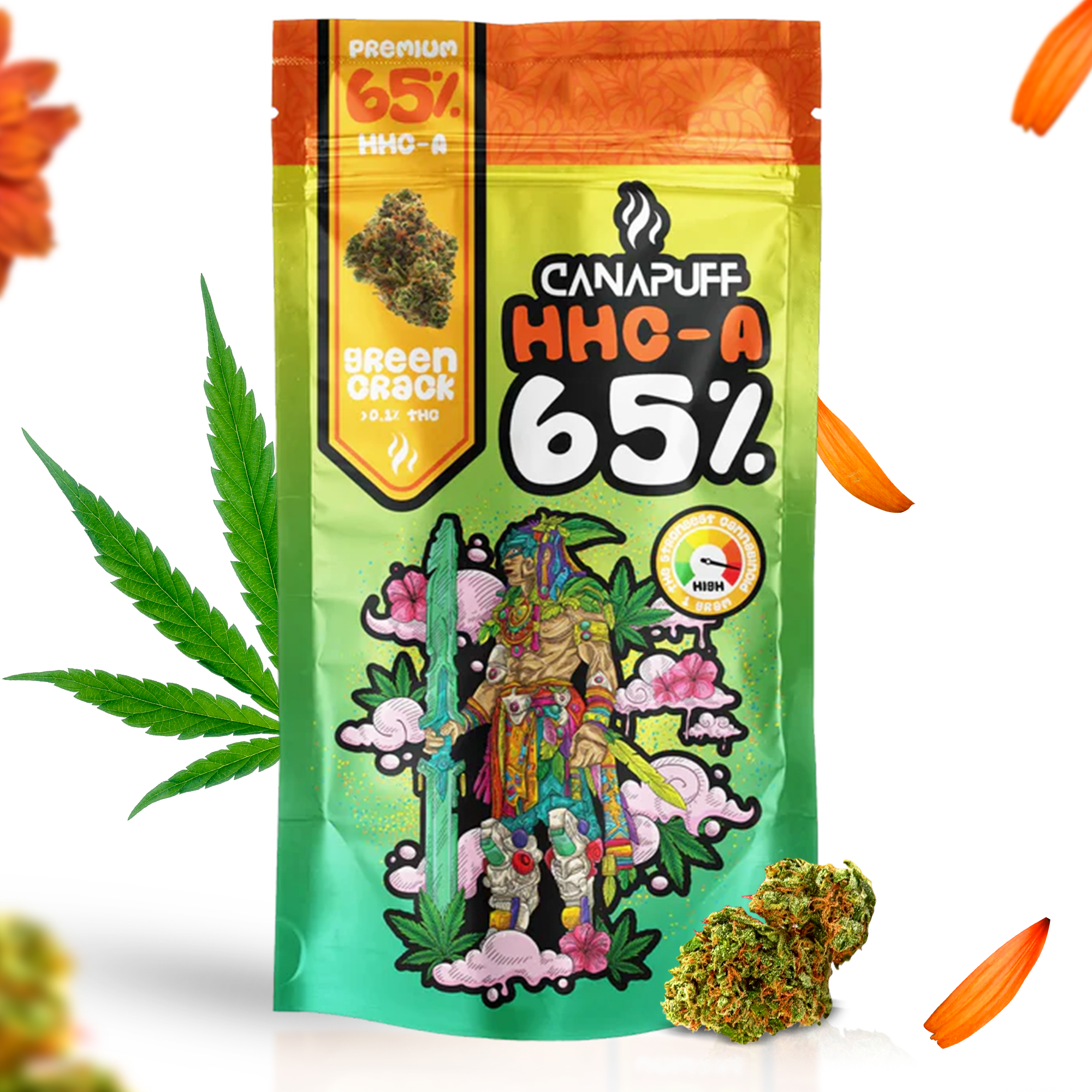 Canapuff - Green Crack 65% - Flores HHC-A