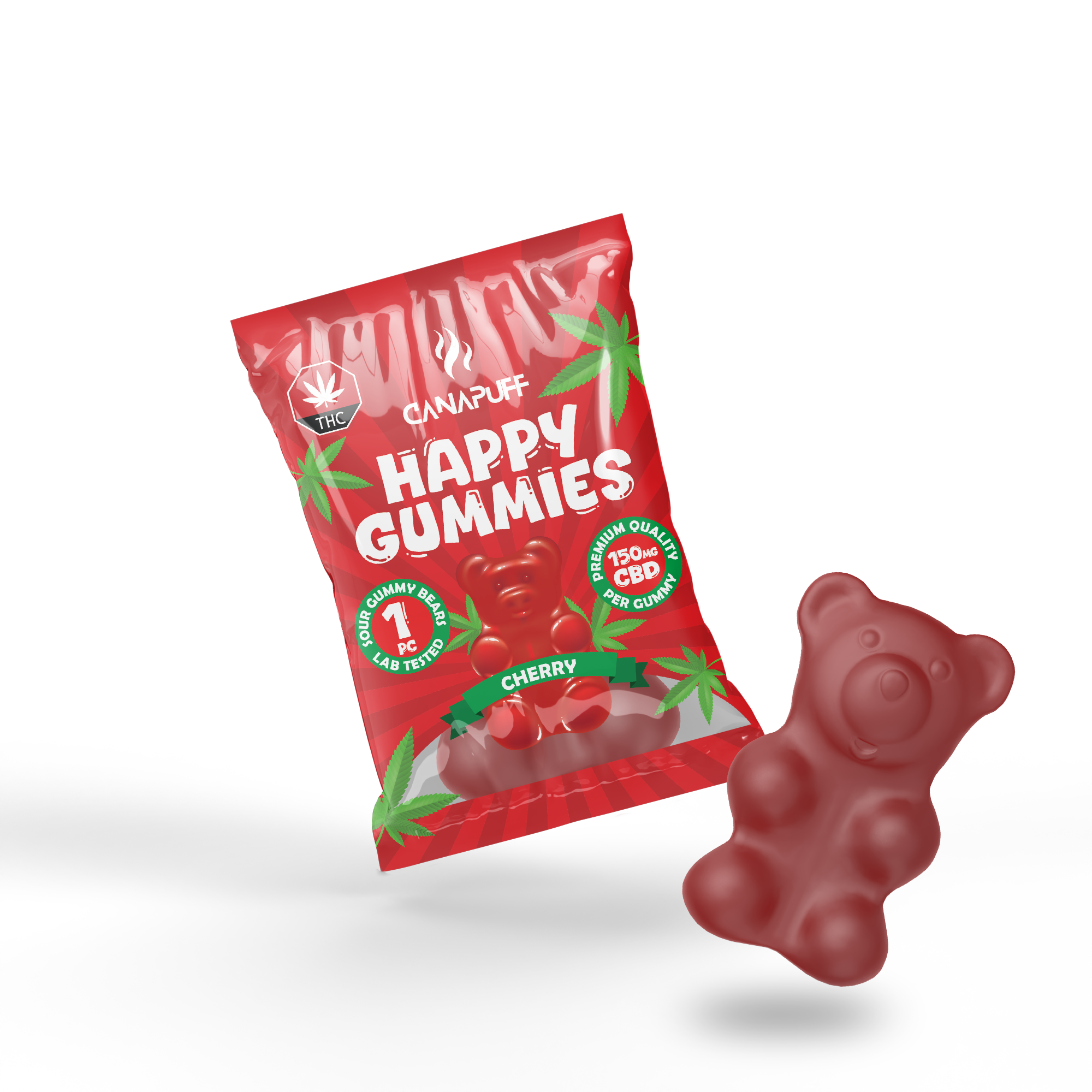 Canapuff - Gomas de CBD - Cereja