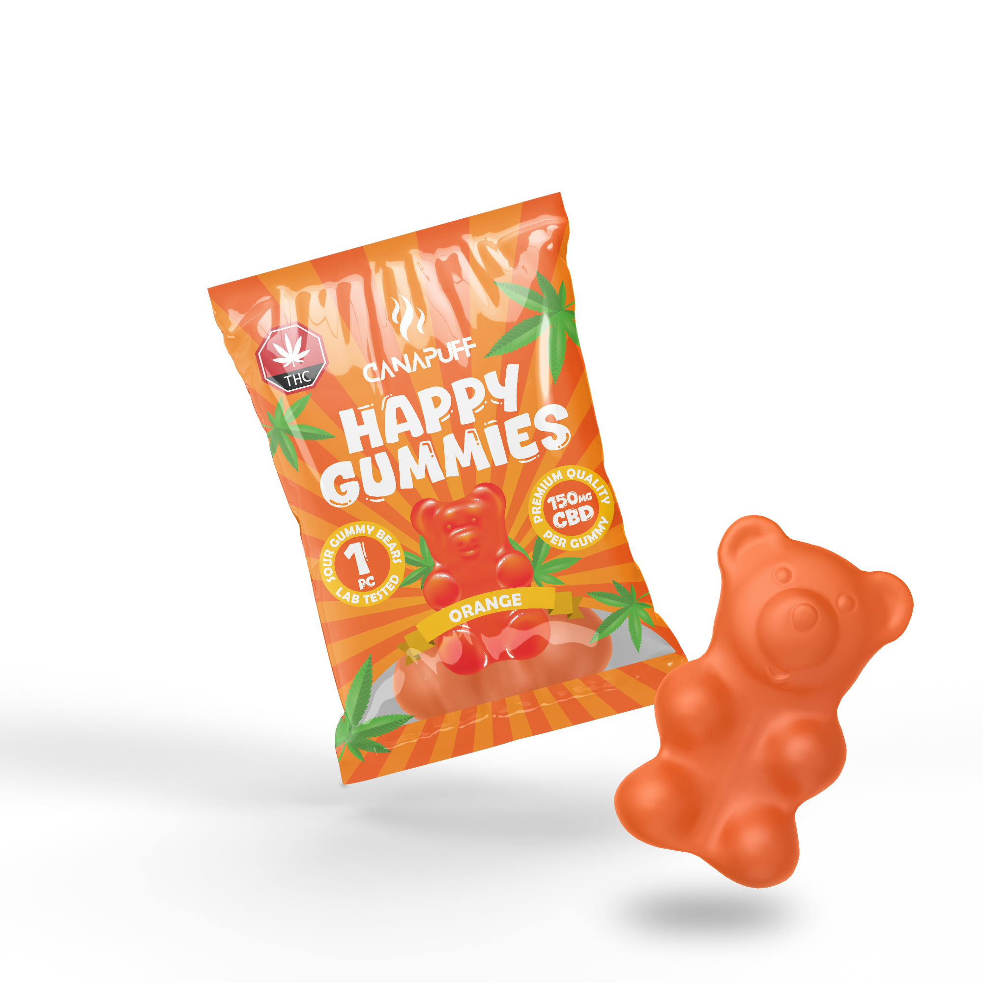 Canapuff - Gomas de CBD - Laranja