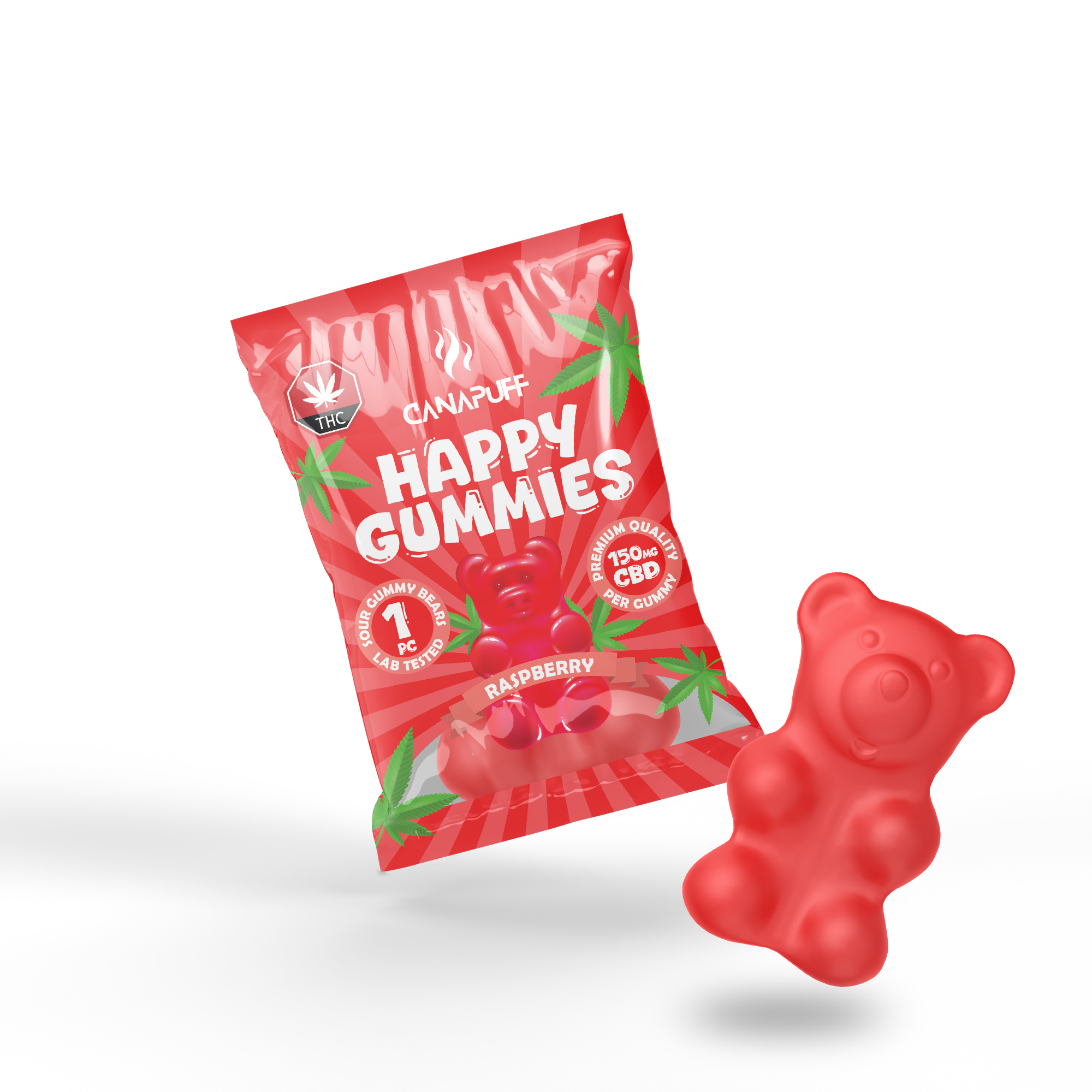 Canapuff - Gomas de CBD - Framboesa
