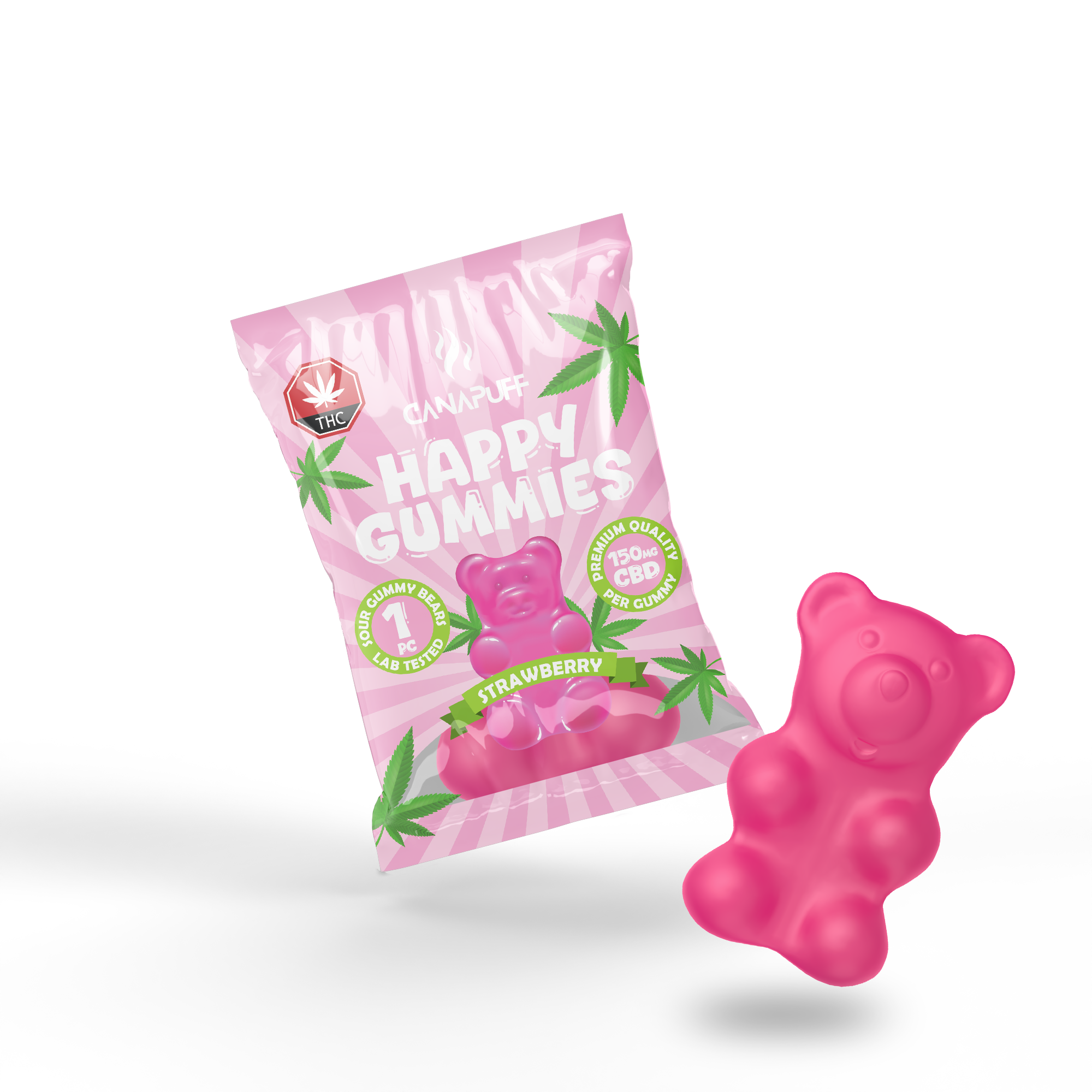 Canapuff - Gomas de CBD - Morango