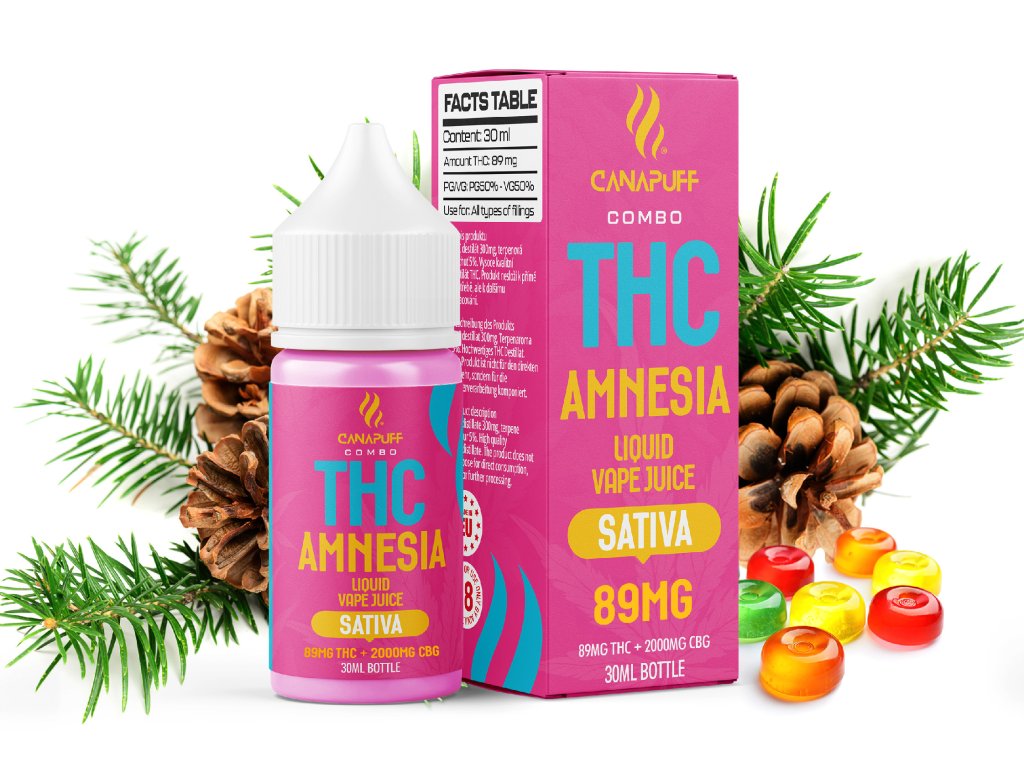 THC Líquido 89mg THC/2000mg CBG - Amnesia - 30ml