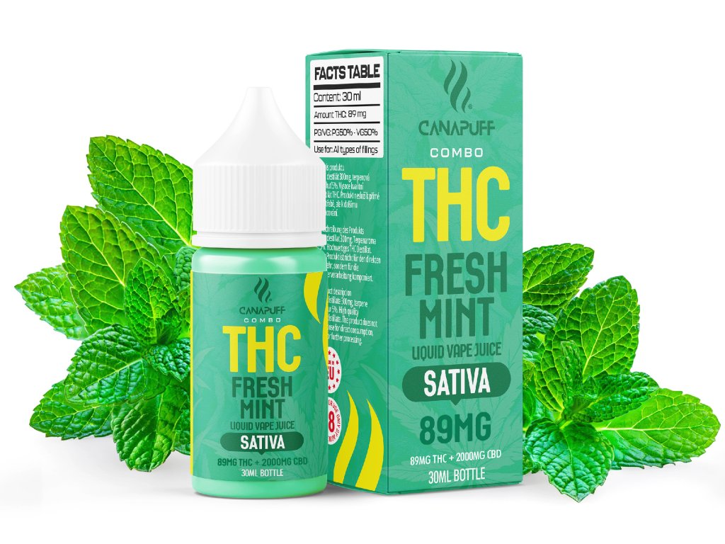 THC Liquid 89mg THC/2000mg CBD - Hortelã fresca - 30ml