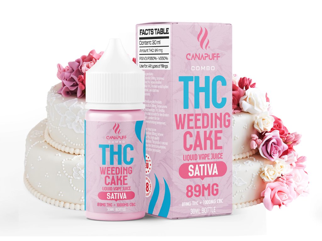 THC Líquido 89mg THC/1000mg CBC - Bolo de Erva Daninha - 30ml