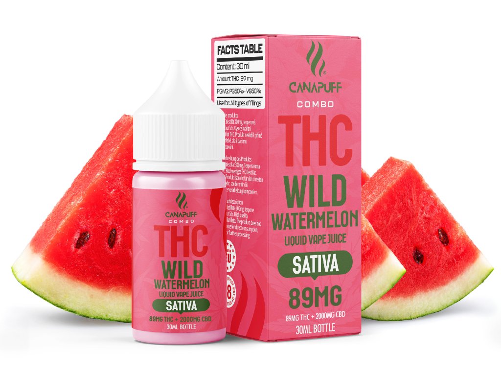 THC Liquid 89mg THC/2000mg CBD - Melancia Selvagem - 30ml