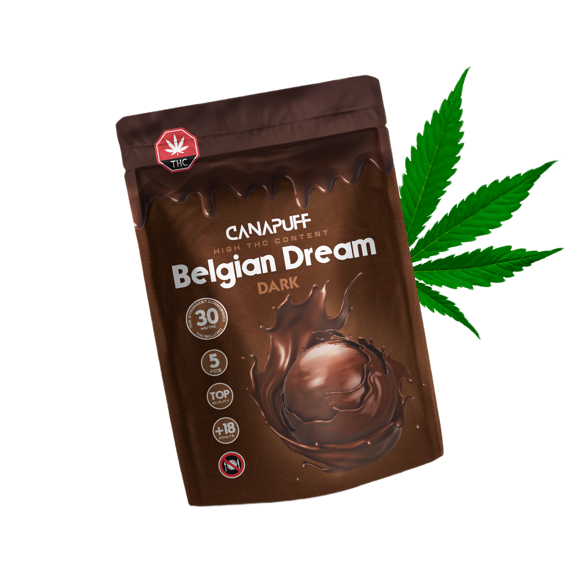 Chocolate amargo com THC