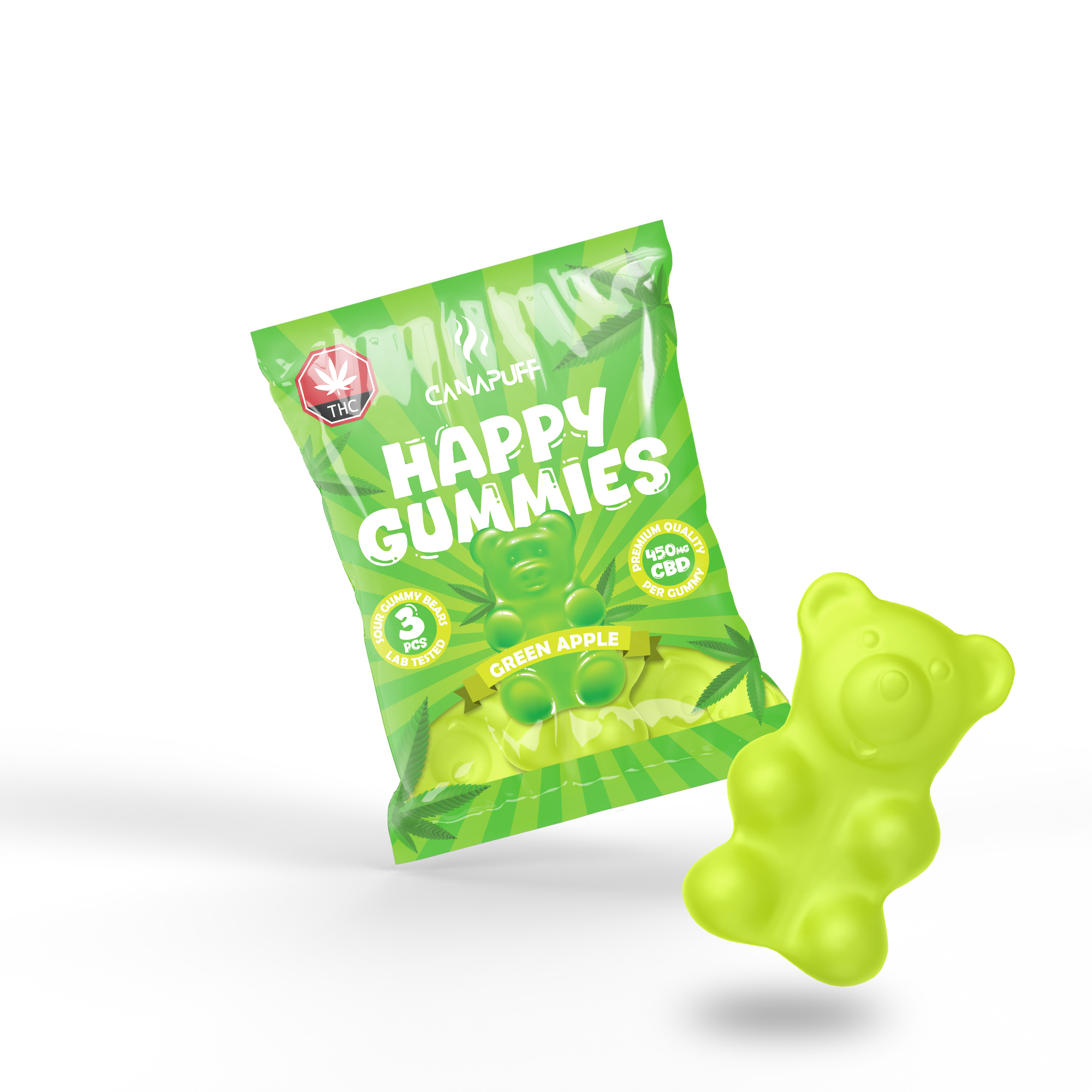 Canapuff - Gomas de CBD - Maçã Verde