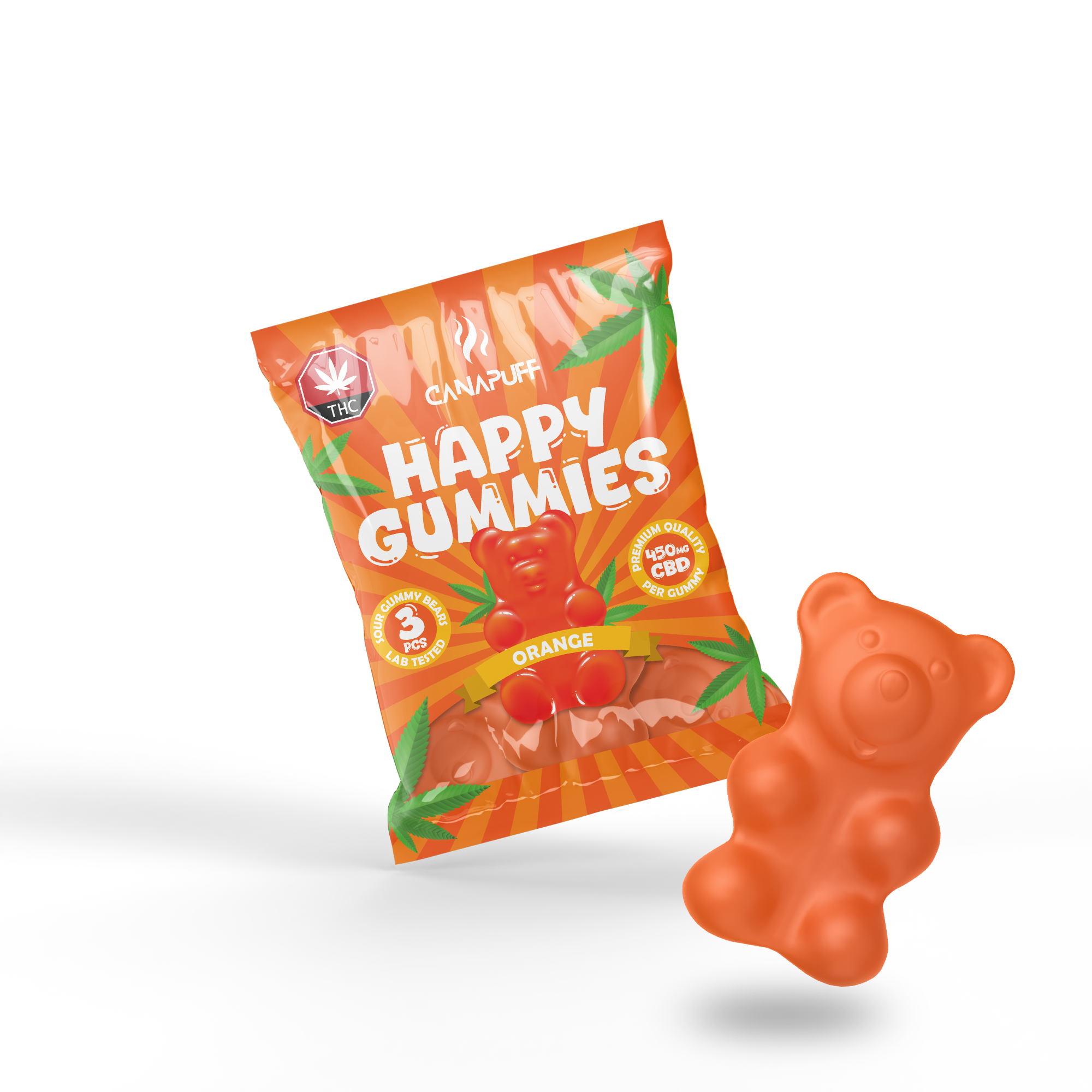 Canapuff - Gomas de CBD - Laranja