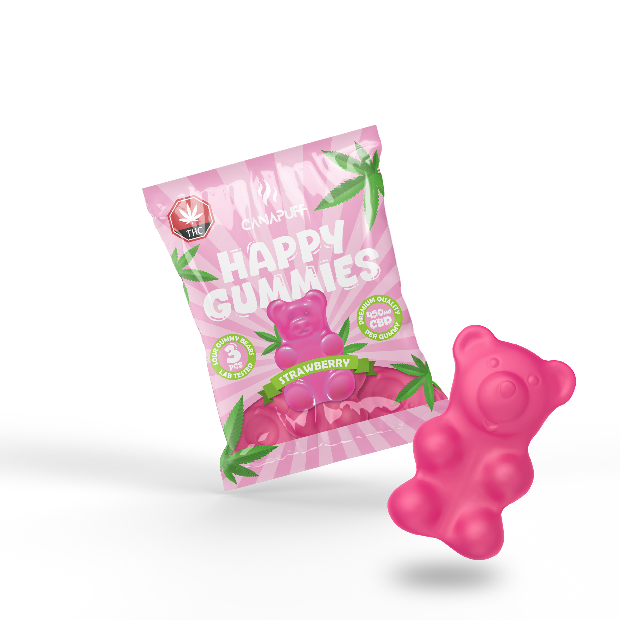 Canapuff - Gomas de CBD - Morango