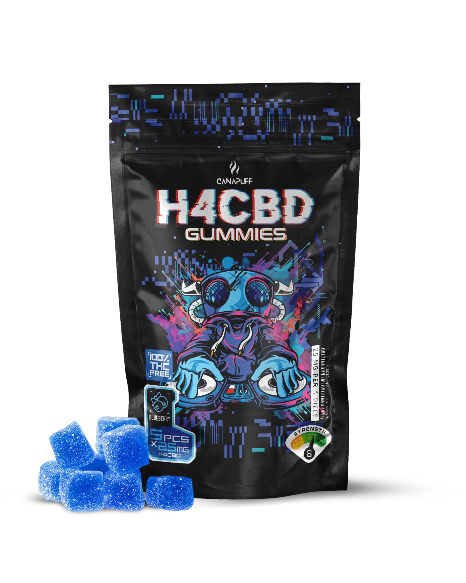 Canapuff - H4CBD Gummies - Blueberry Canapuff