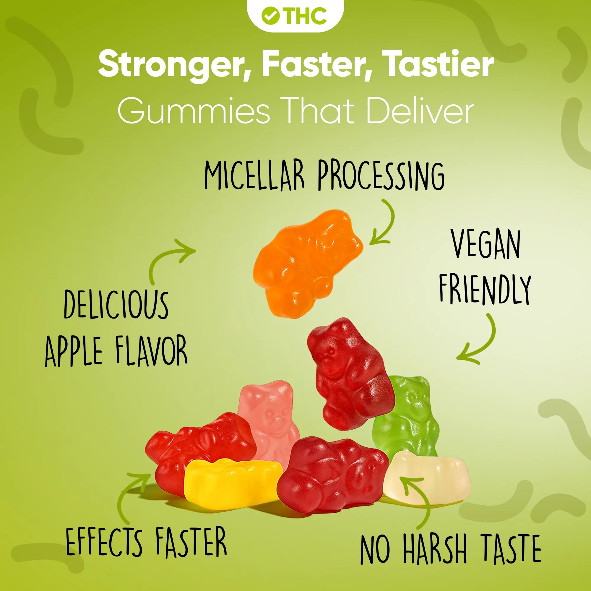 THC Gummies Maçã Verde