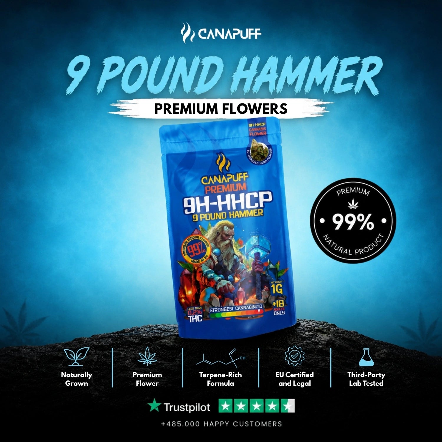 9H-HHCP Flores 9 Pound Hammer 99%