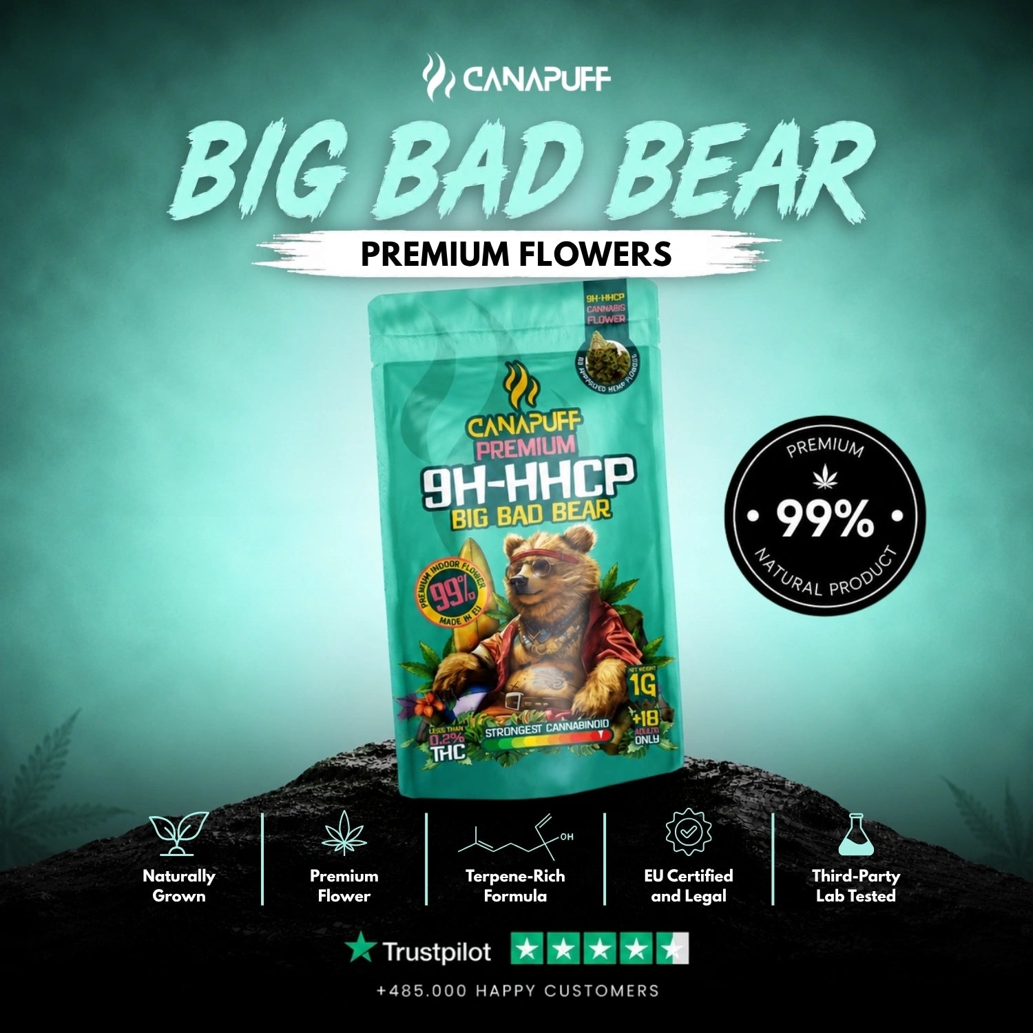 9H-HHCP Flores Big Bad Bear 99%