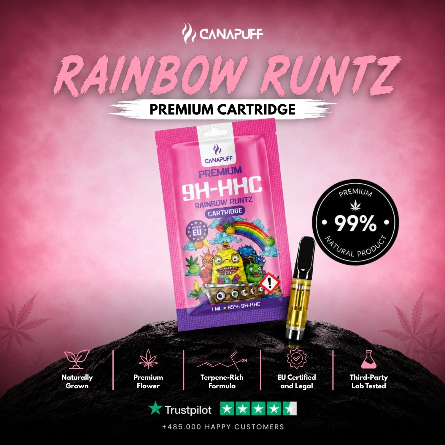 9H-HHC Cartucho Rainbow Runtz 95%