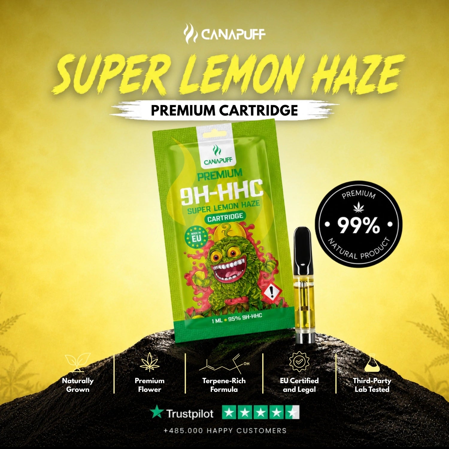 9H-HHC Cartucho Super Lemon Haze 95%