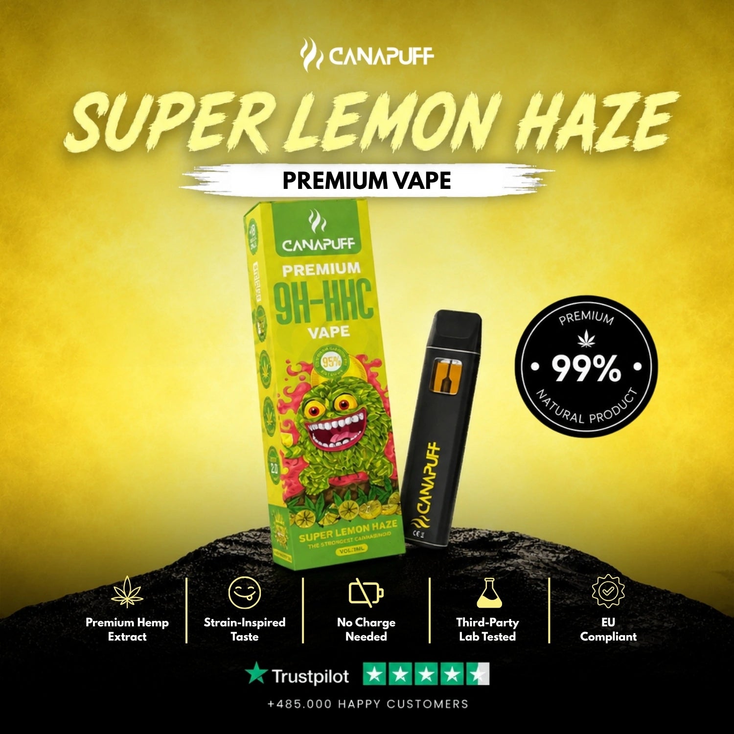 Super Lemon Haze 95% 9H-HHC - Canapuff - Vape - 1ml