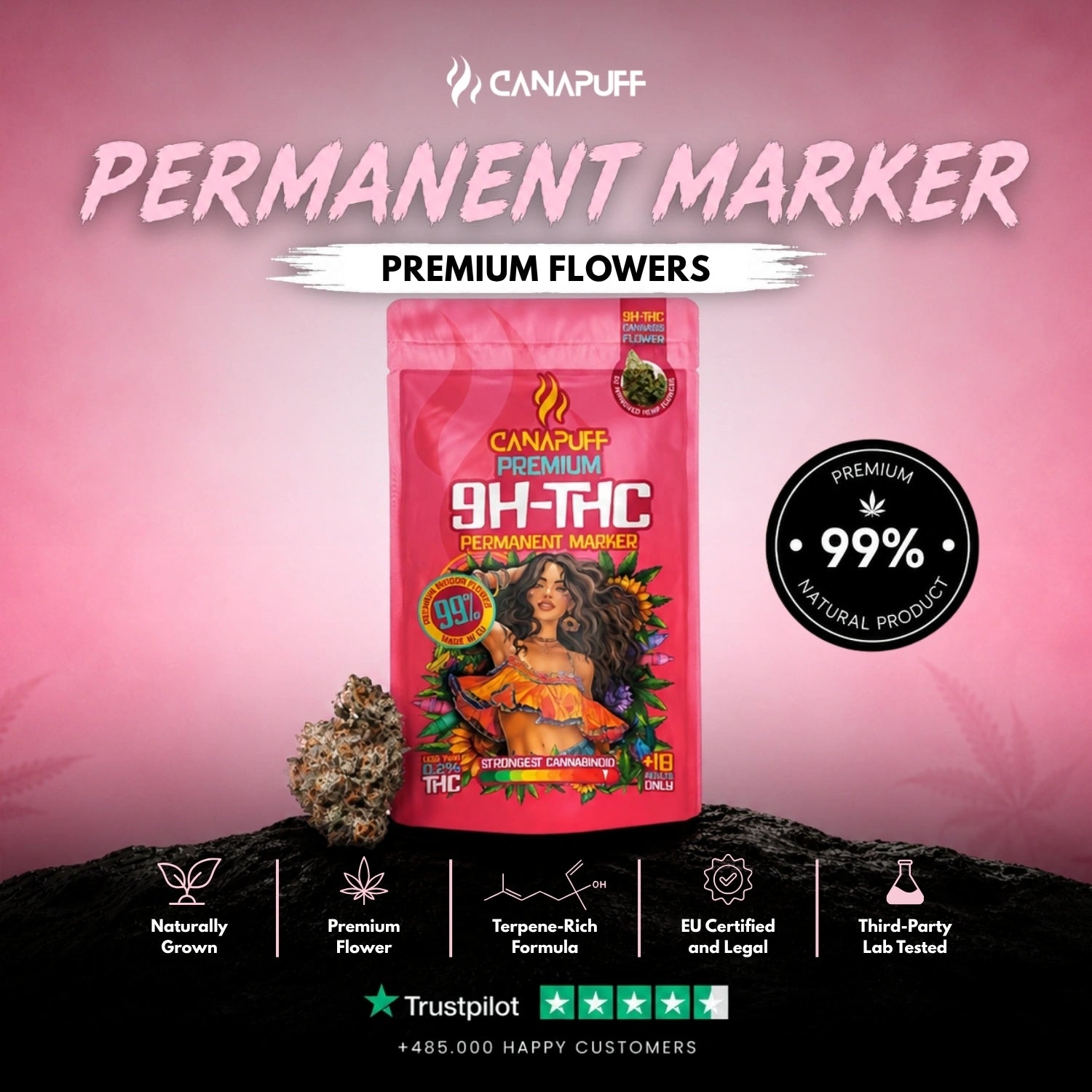 Permanent Marker 99% - Flores 9H-THC