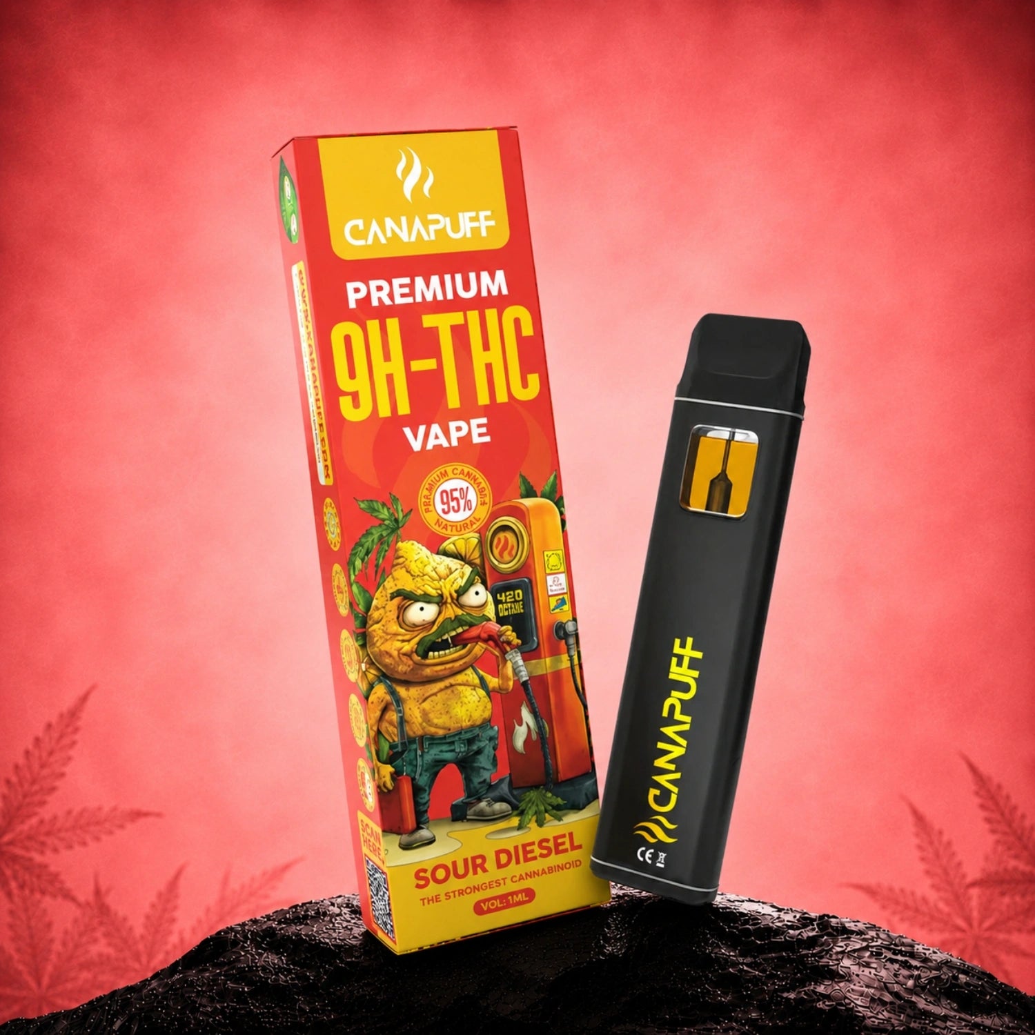 Sour Diesel 95% 9H-THC - Canapuff - Vape - 1ml
