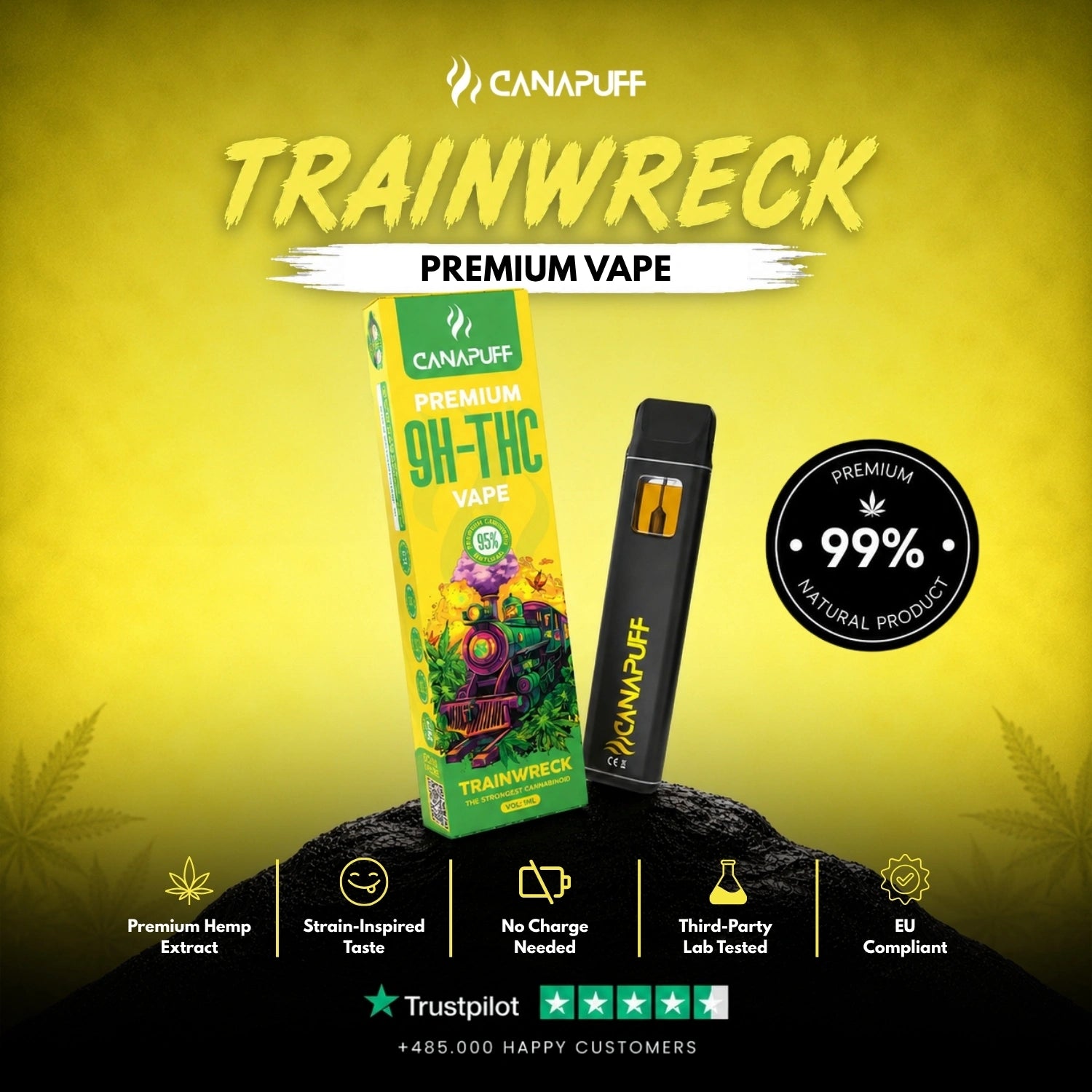Trainwreck 9H-THC - Canapuff - Vape - 1ml