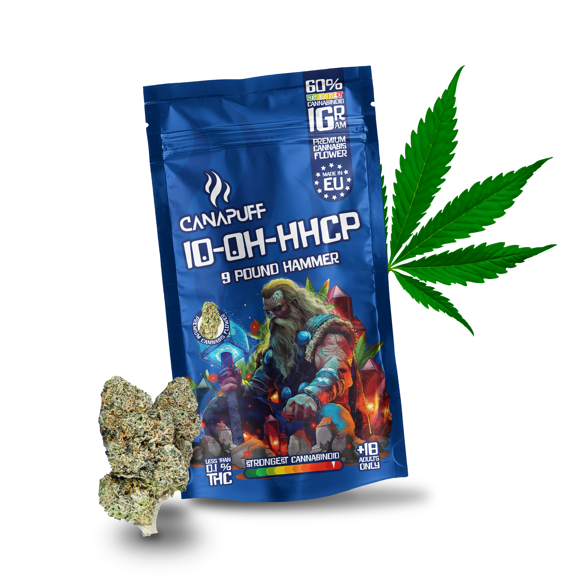 9 Pound Hammer 60% - 10-OH-HHCP Flores