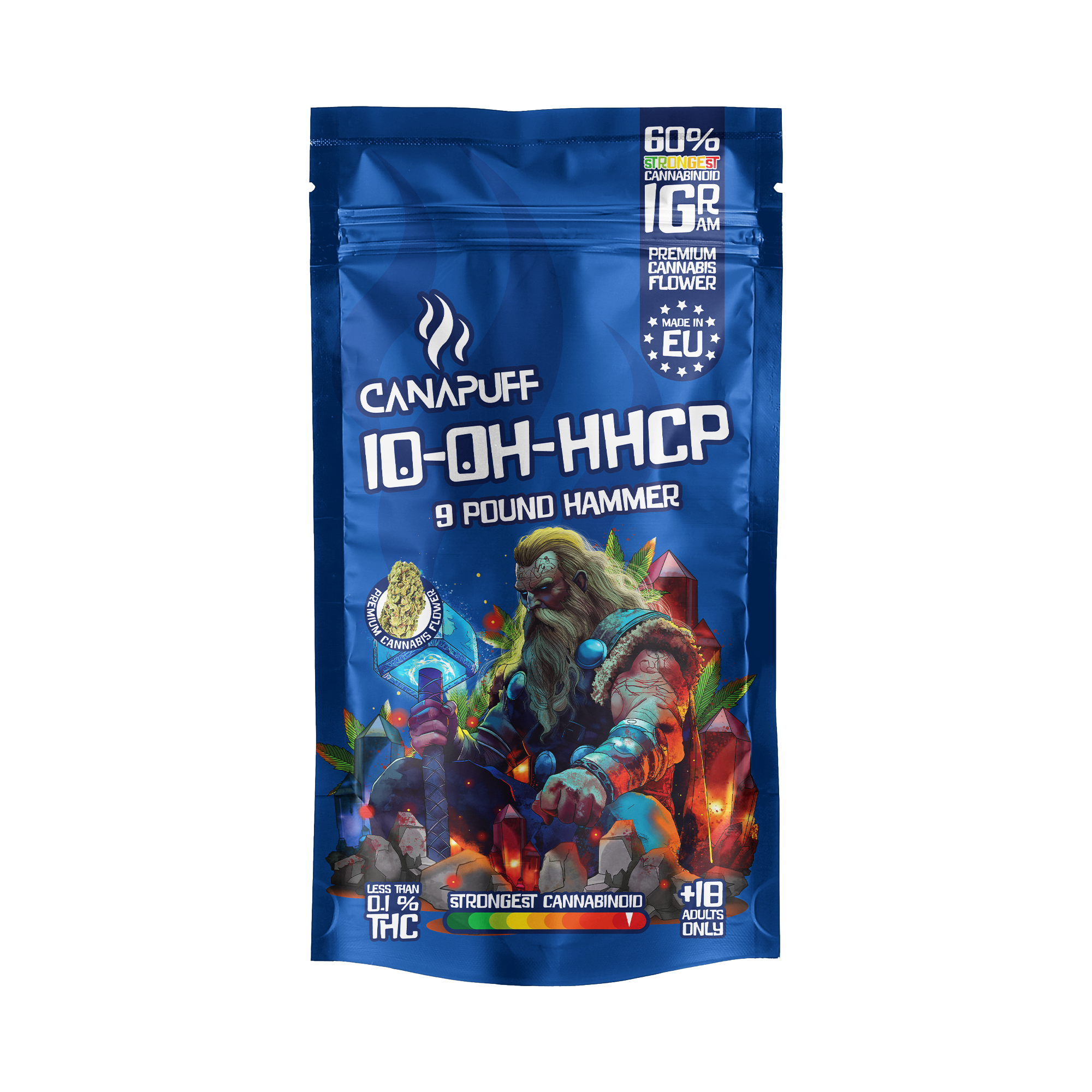 9 Pound Hammer 60% - 10-OH-HHCP Flores