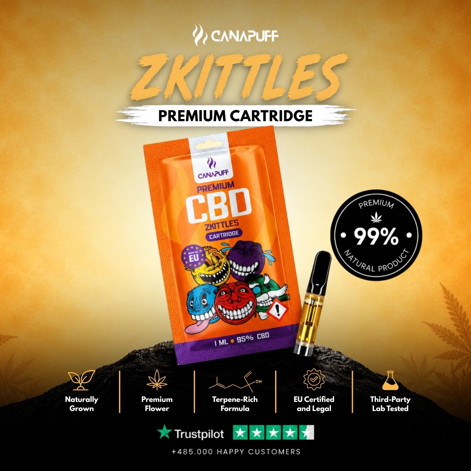 CBD Cartucho Zkittles 95%