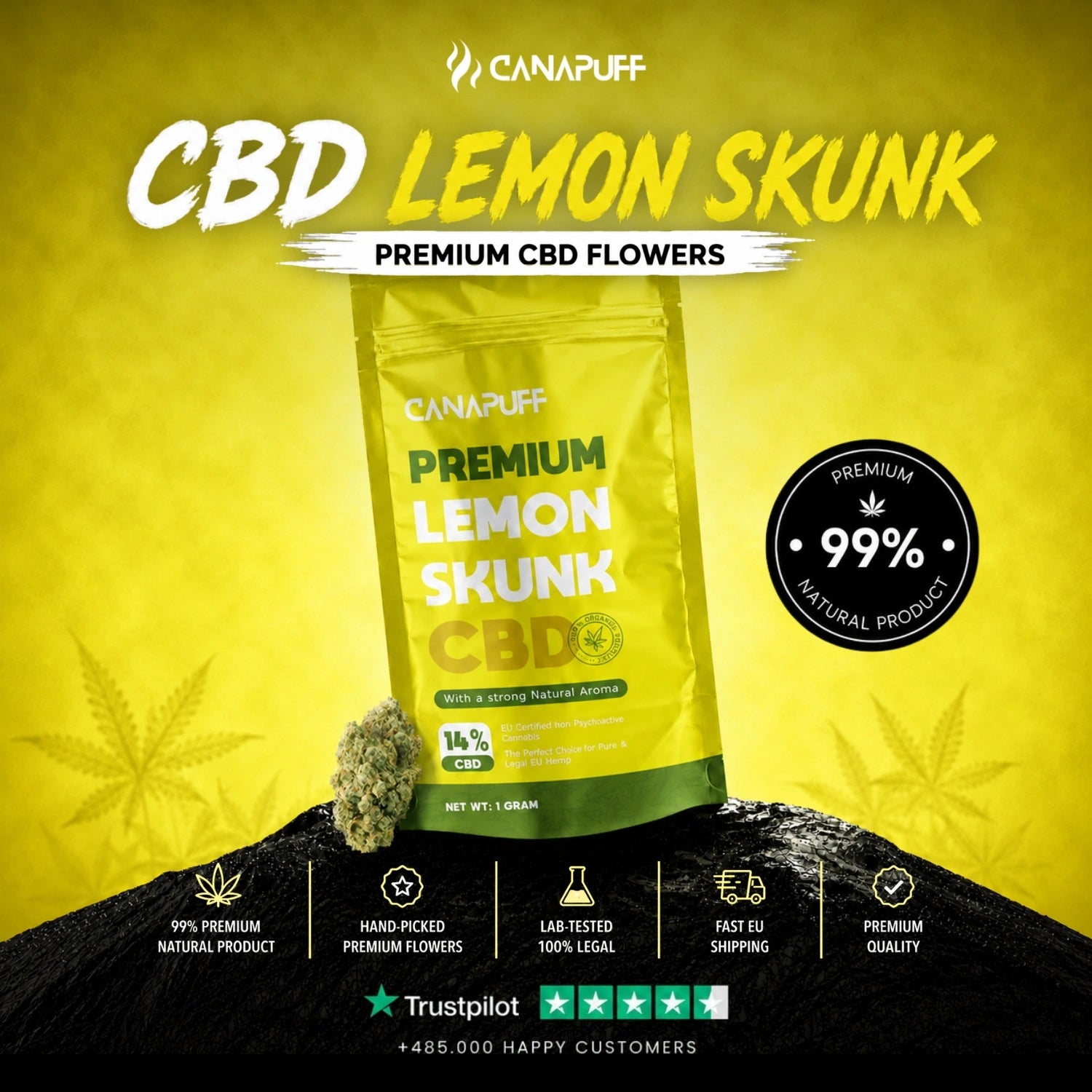 CBD Flores Lemon Skunk 14%