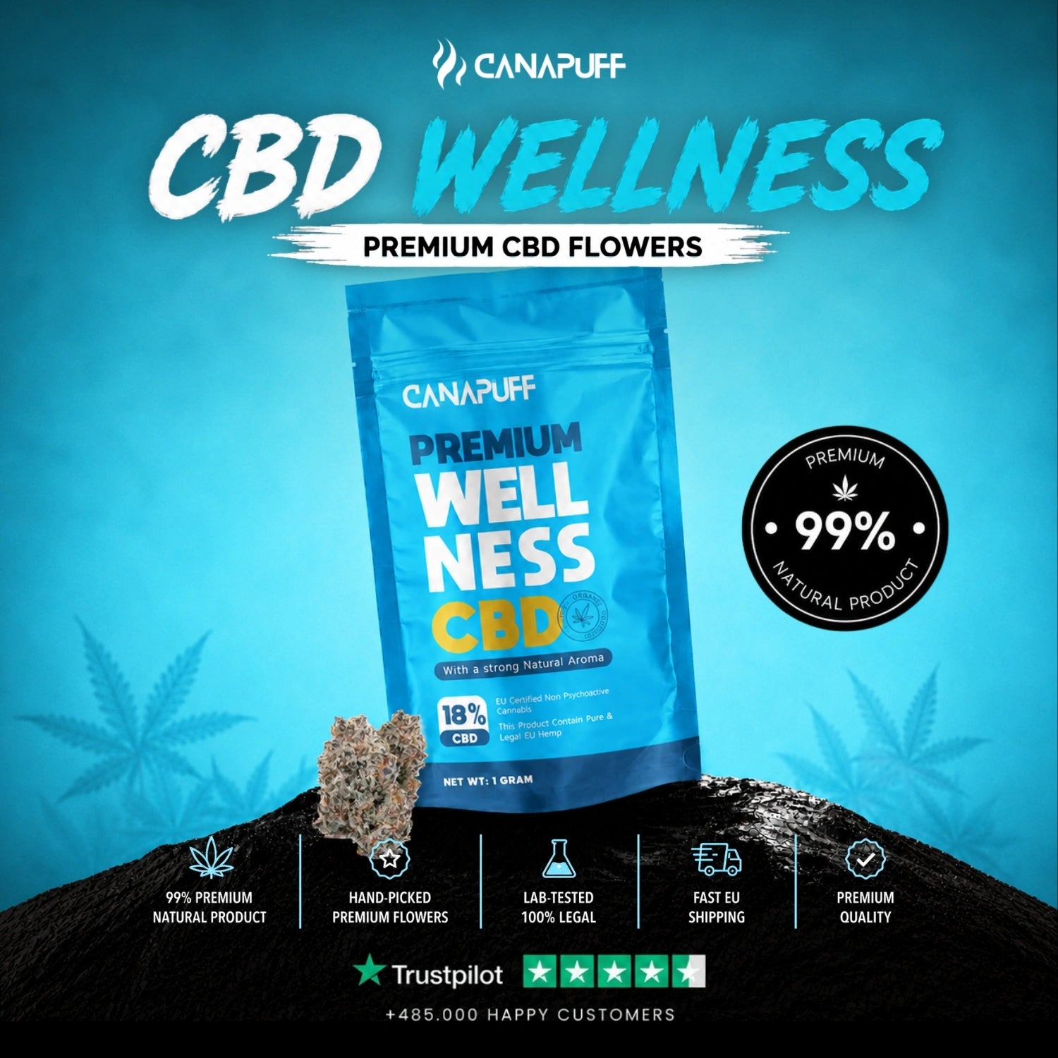 CBD Flores Wellness 18%