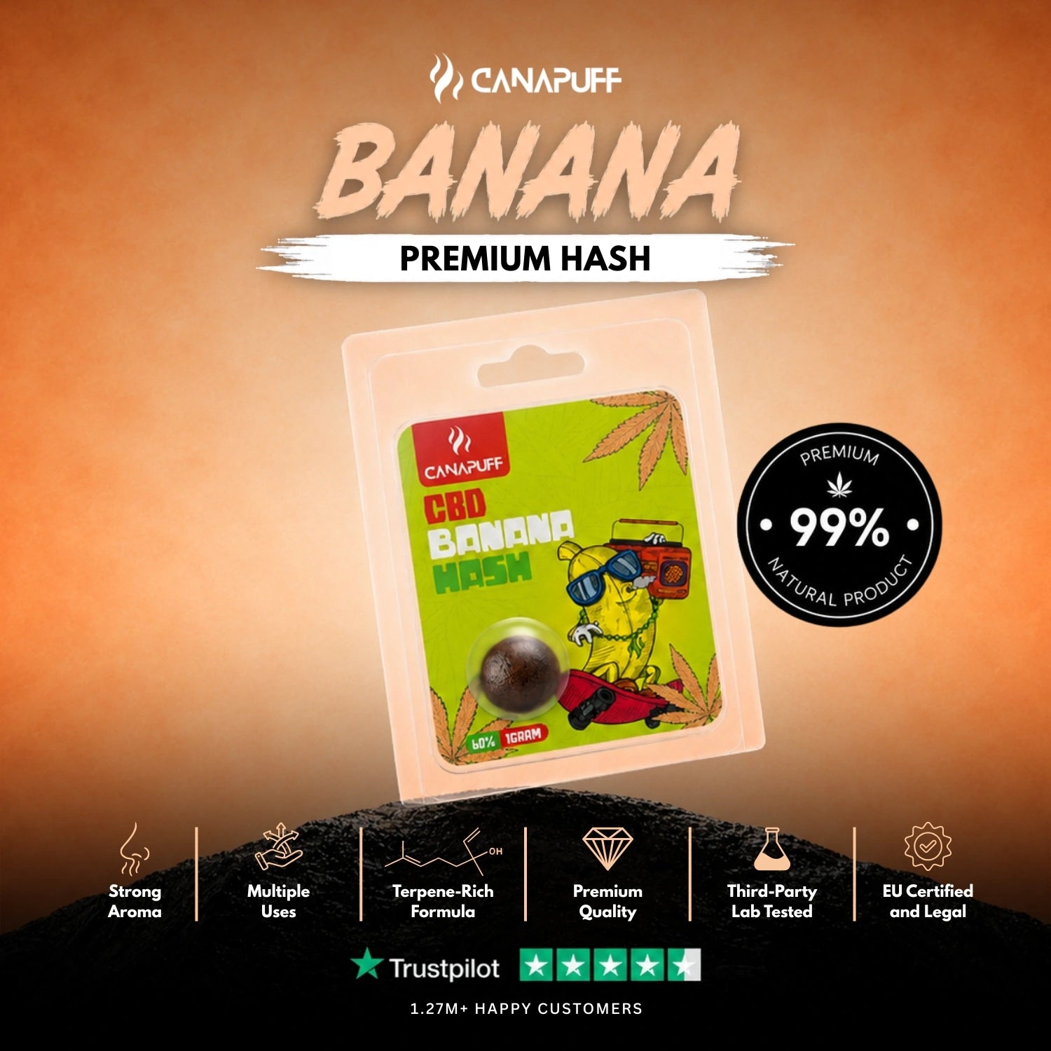 CBD Hash Banana 60%