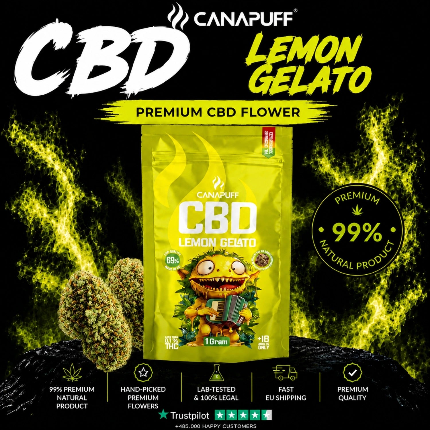 CBD Flores Lemon Gelato 69%
