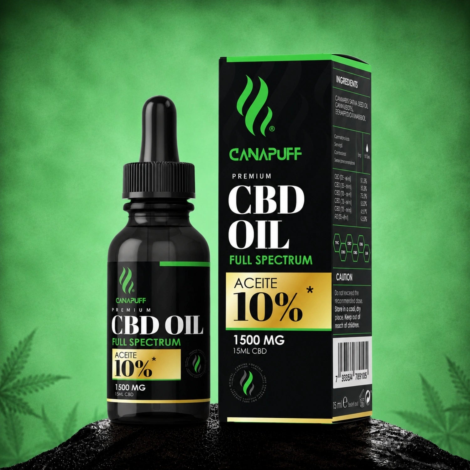 CBD Óleo de Espectro Completo 10% 15 ml