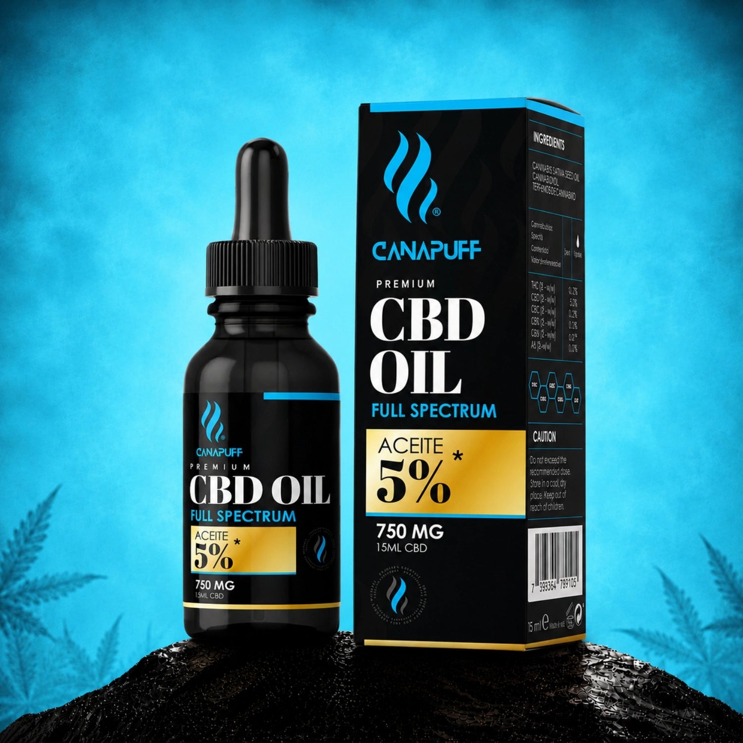 CBD Óleo de espectro completo 5% 15 ml