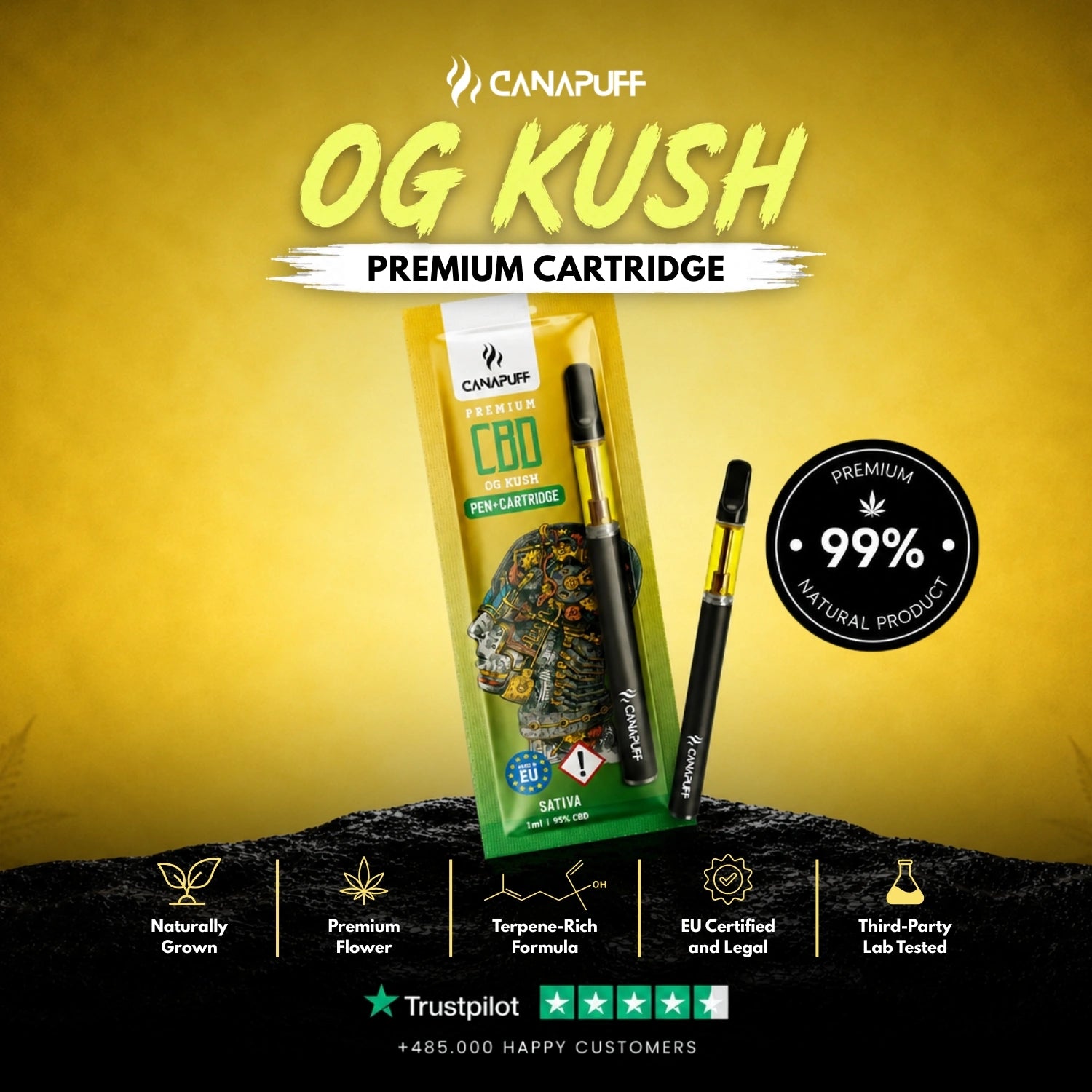 CBD Pen+Cartucho OG Kush 95%
