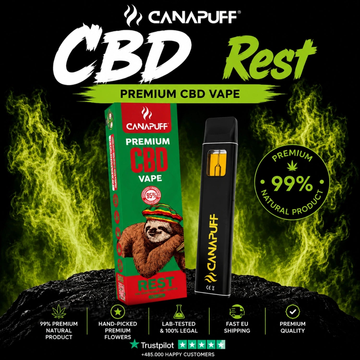 CBD Vape Restante 95% 1 ml