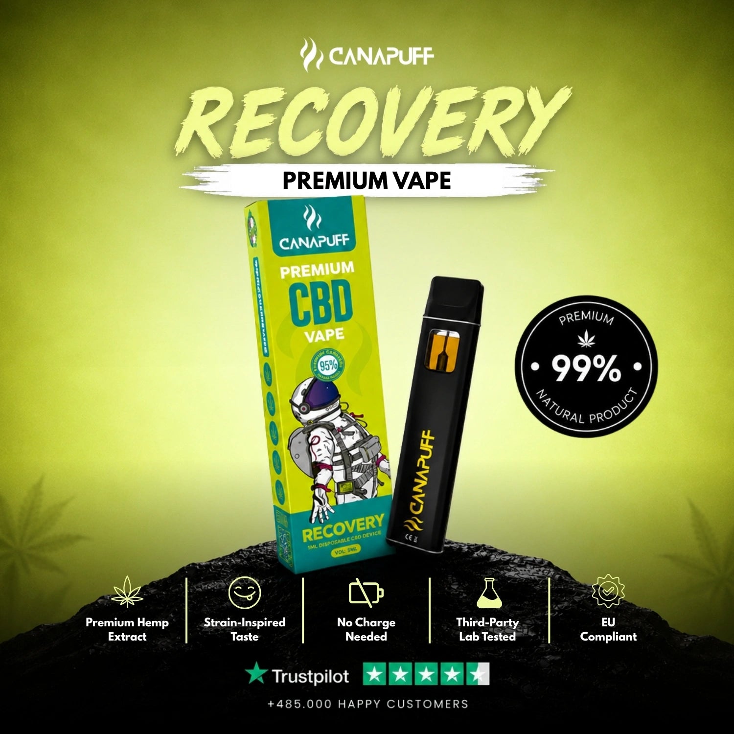 CBD Vape Recovery 95% 1 ml