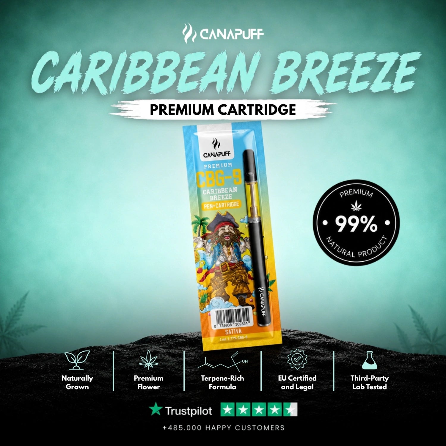 CBG9 Pen+Cartucho Caribbean Breeze 79%