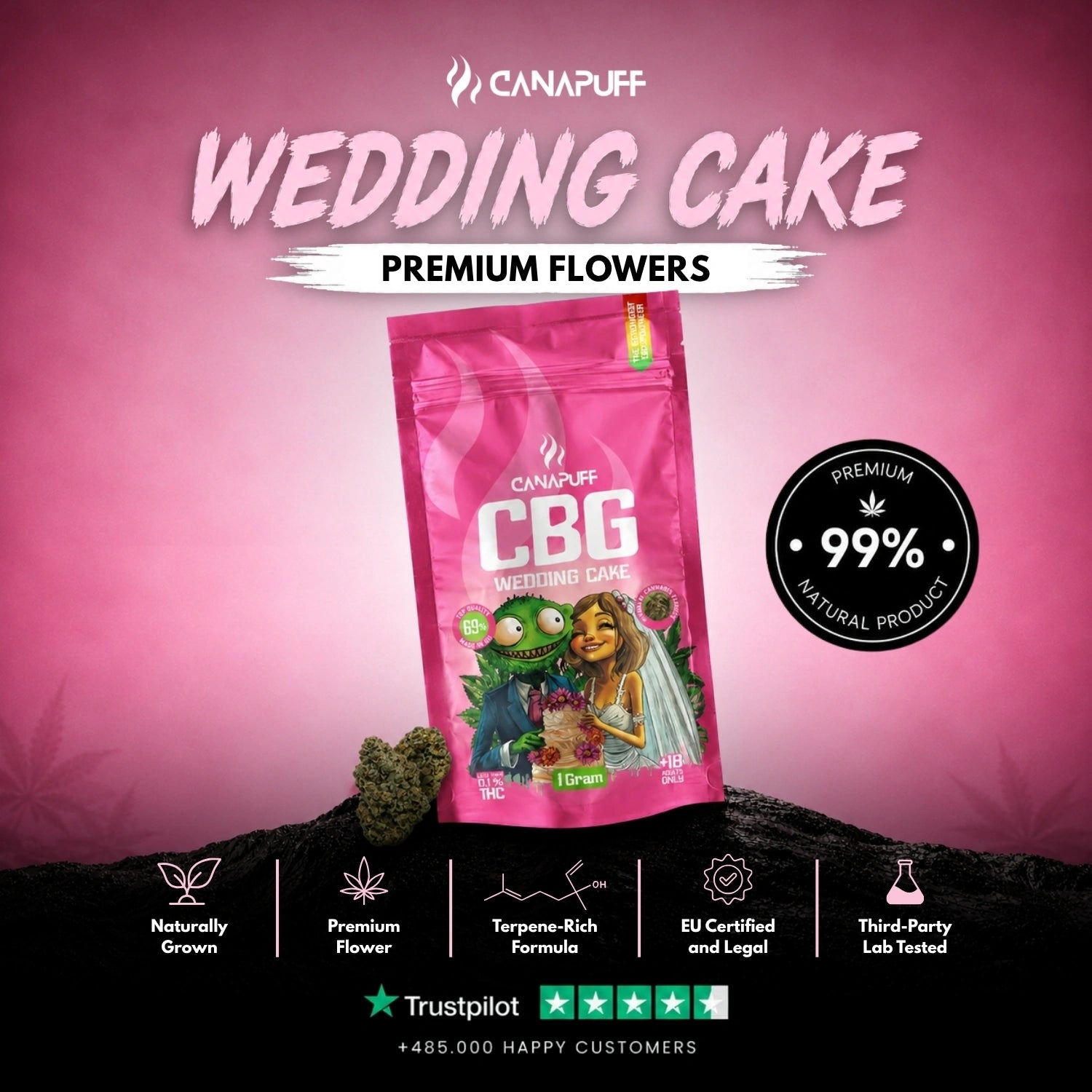 CBG Flores Wedding Cake 69%