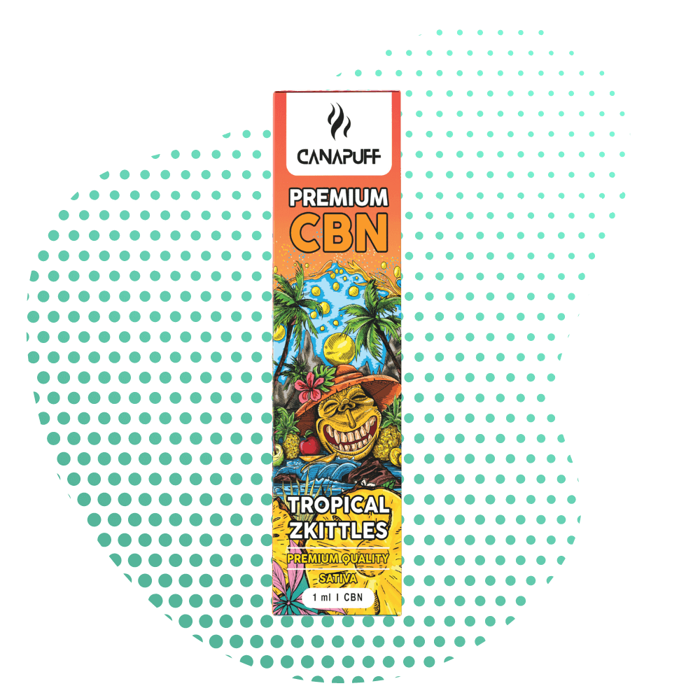 TROPICAL ZKITTLES 89% CBN - CanaPuff - One Use - 1ml Canapuff