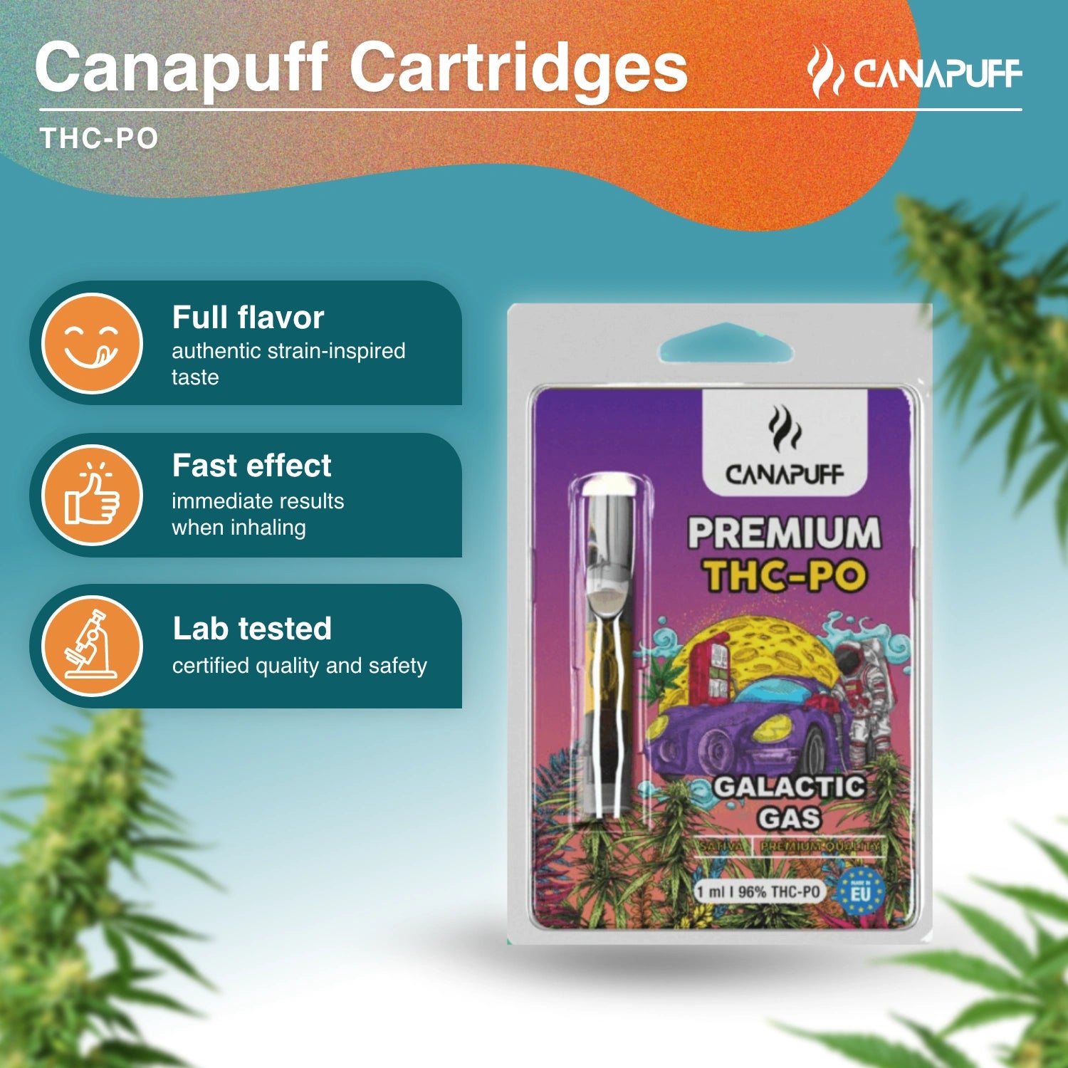 Galactic Gas - THC-PO 96% - cartridge - CanaPuff